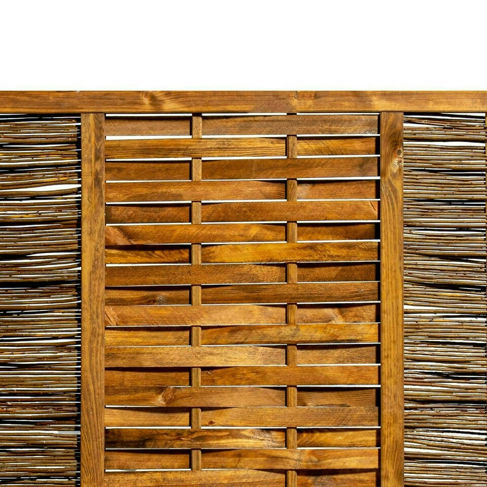 image 1 of Primrose Willow Premium Framed Fence Panel Bunched Hurdle Woven 1.82m x 1.37m