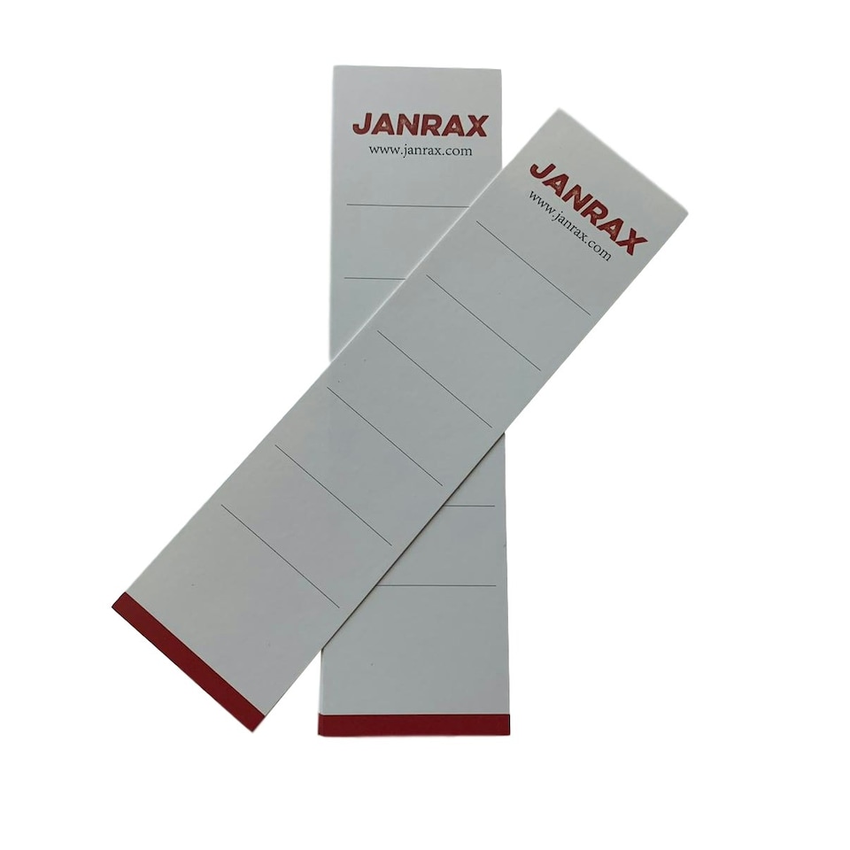 image 1 of Pack of 10 Janrax Lever Arch File Spine Slip In Label Inserts