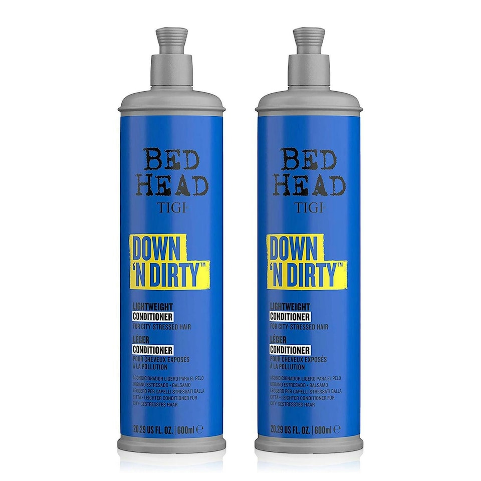 image 1 of Bed Head by TIGI Down N' Dirty Lightweight Conditioner For Detox & Repair, 2x600ml