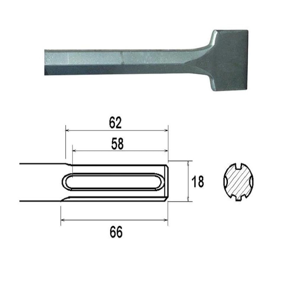 Faithfull Sds Max Straight Scaling Chisel 50 X 400Mm