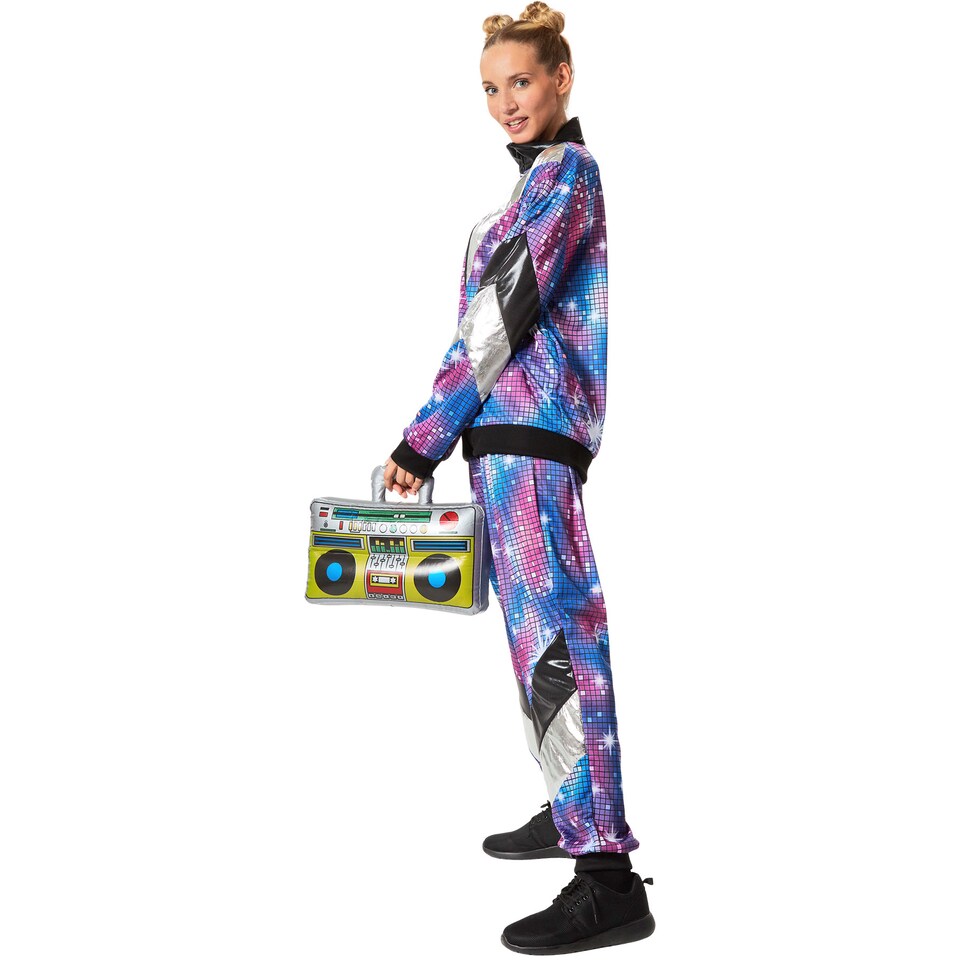 image 1 of Womens Fancy Dress Costume - Retro Disco Tracksuit | Blue | blue | 2XL | 1