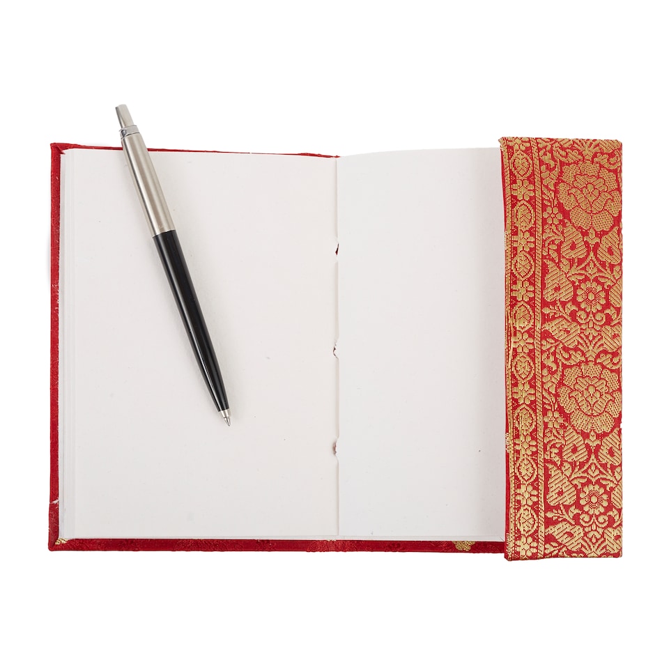 image 1 of Medium Sari Fabric Notebook