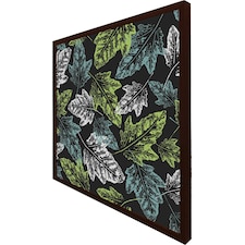 Leaf print on dark bachground (Picture Frame) Brown | M