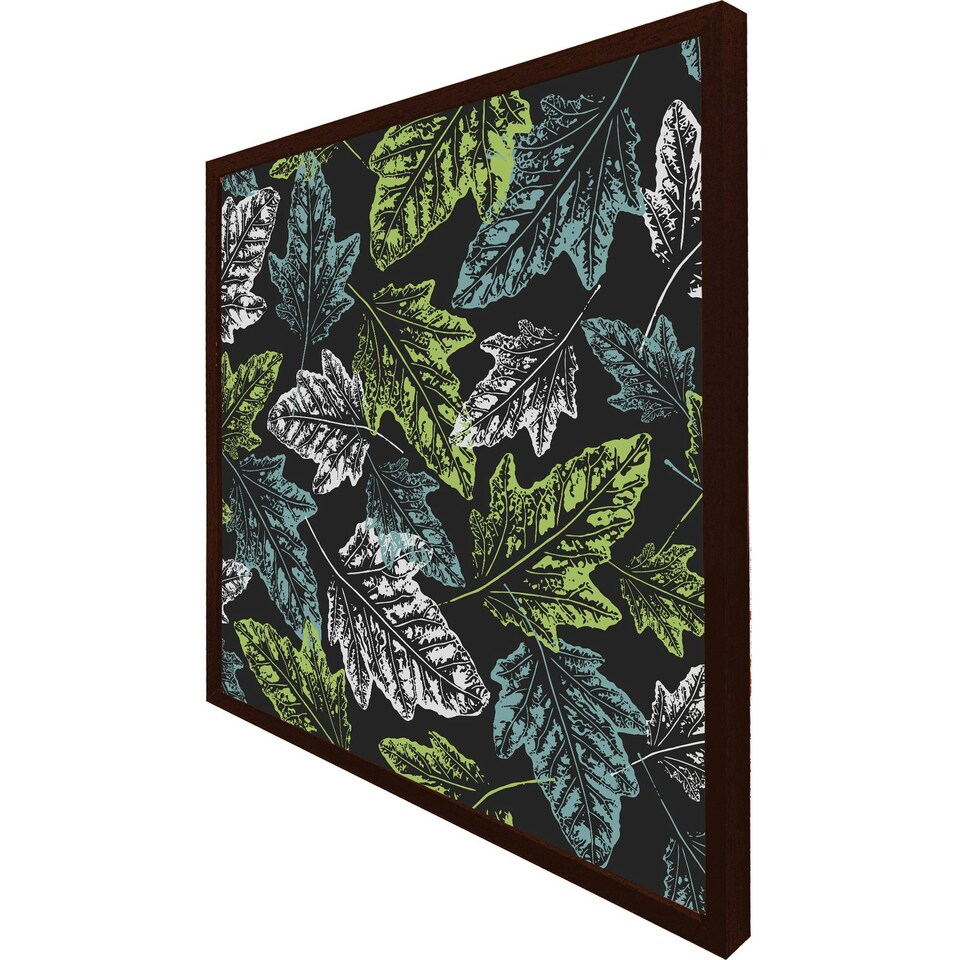 image 1 of Leaf print on dark bachground (Picture Frame) Brown | M