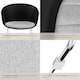 image 5 of Dining Chair Logart - plastic seat, padded, continuous arm and backrest - Set of 2 Black | Black/Chrome