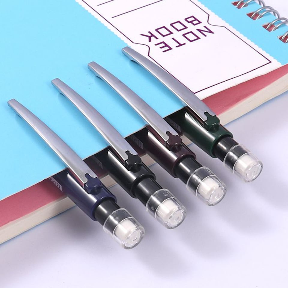 image 1 of Pack of 4 0.7mm Pen Style Mechanical Pencils With Eraser