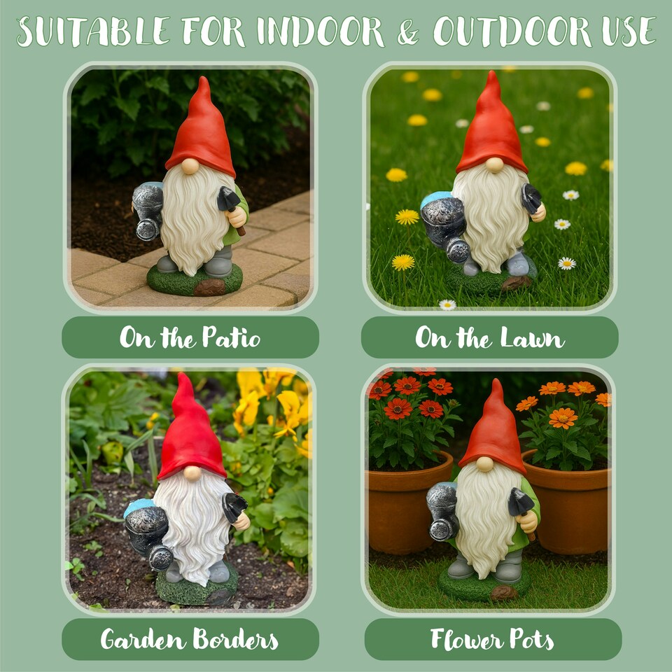 image 1 of Garden Gonk with Watering Can 20 x 13 x 33cm - Garden Ornament