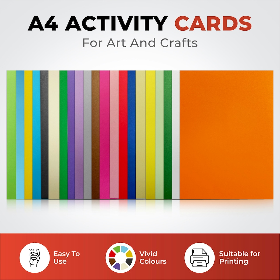 image 1 of Pack of 50 A4 Coloured Card 160gsm Sheets Black | Black | A4