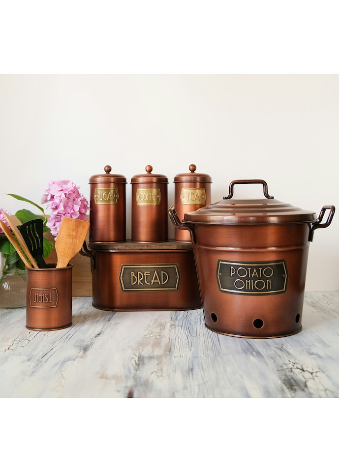 image 1 of Copper Bread Bin