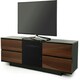 image 3 of Centurion Supports AVITUS ULTRA Remote Friendly BeamThru Gloss Black with 4-Walnut Drawers 32"-65" Flat Screen TV Cabinet Black