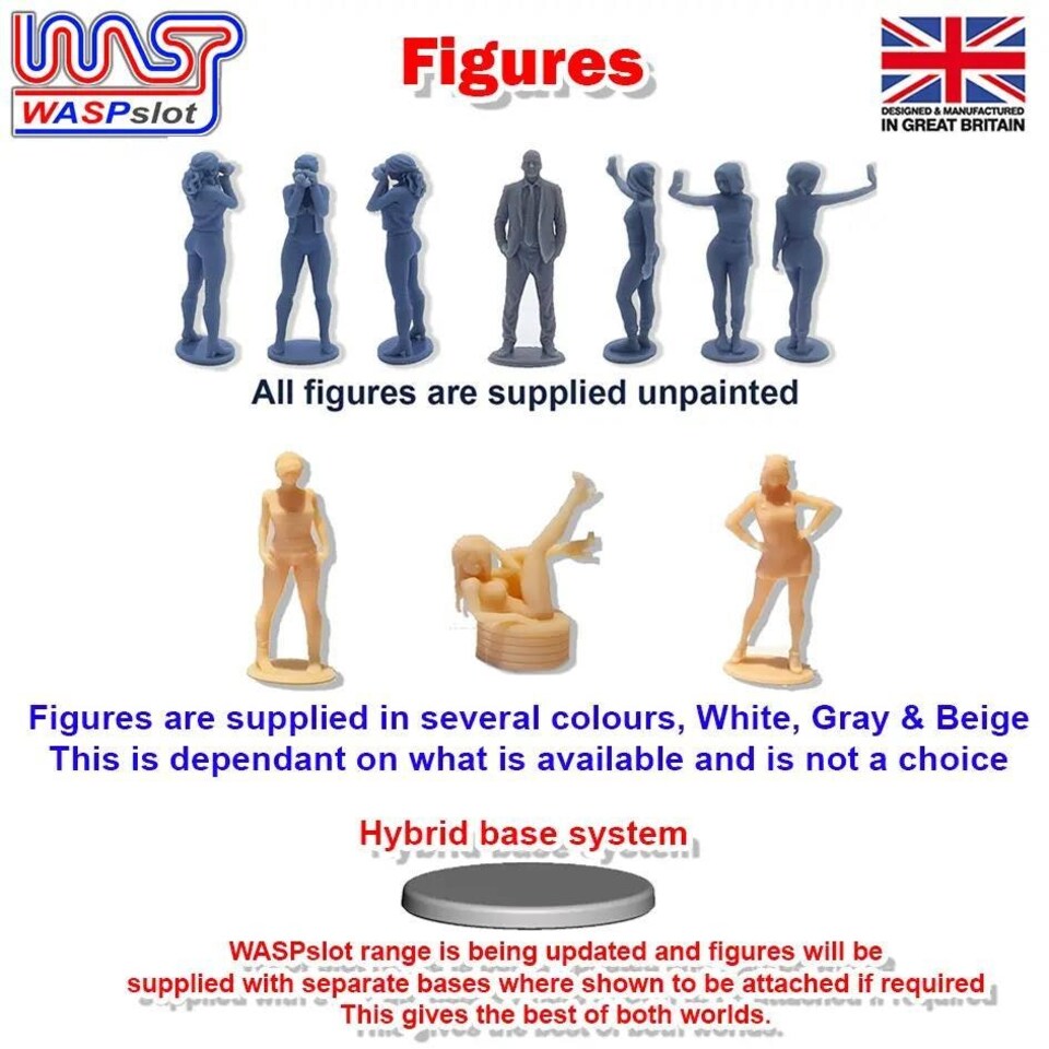 image 1 of Trackside Unpainted Figures Scenery Display 3 x Figures Set 84 New 1:32 WASP