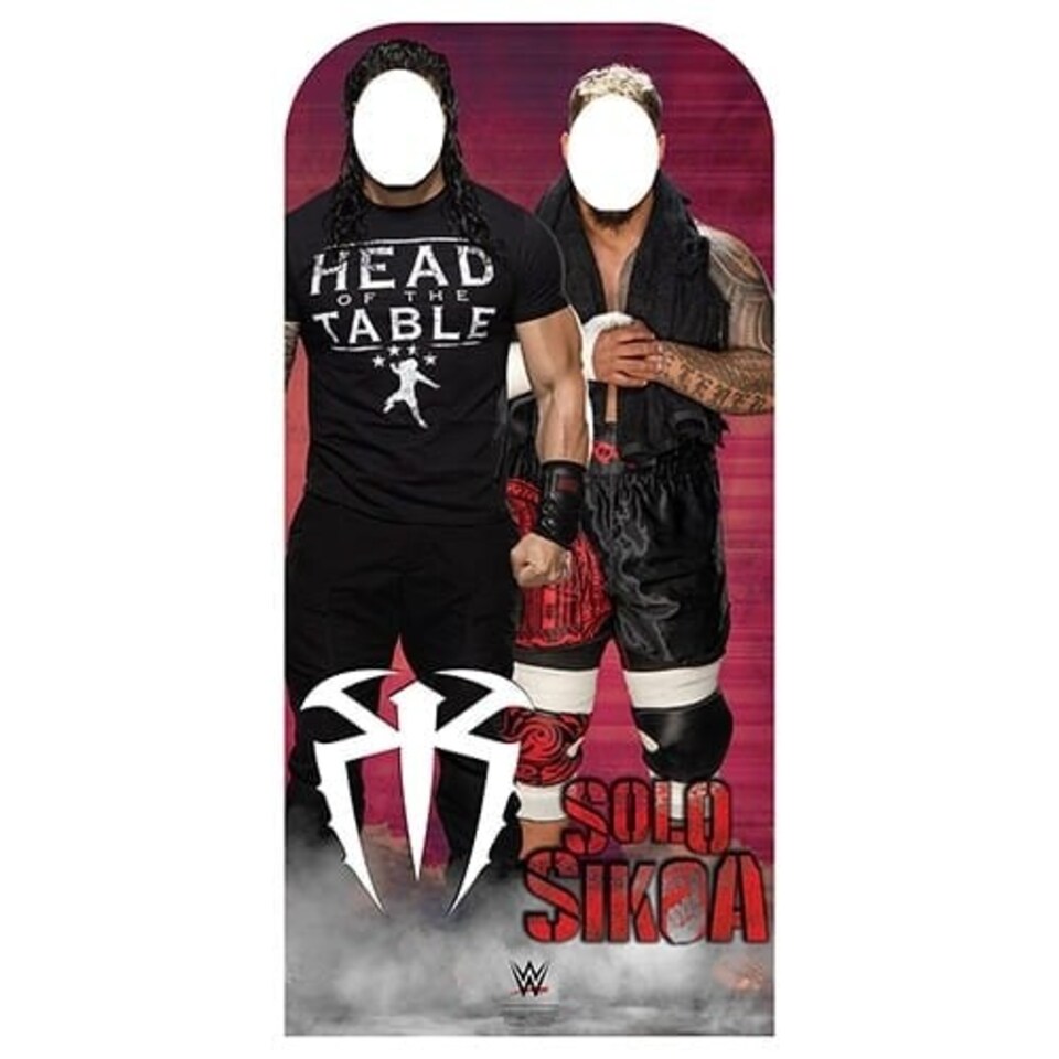image 1 of Roman Reigns and Solo Sikoa WWE Stand In Cardboard Cutout 193cm
