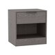 image 1 of 1-Drawer Bedside Table with Storage Grey | Cedar Grey / Set of 1