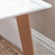 image 4 of Furniturebox Sofia Rectangular Dining Table - White Top and Wood Legs