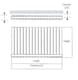 image 3 of 600mm (H) x 630mm (W) - White Horizontal Radiator (Berlin) - DOUBLE Panel - (0.6m x 0.63m) - Depth 70mm