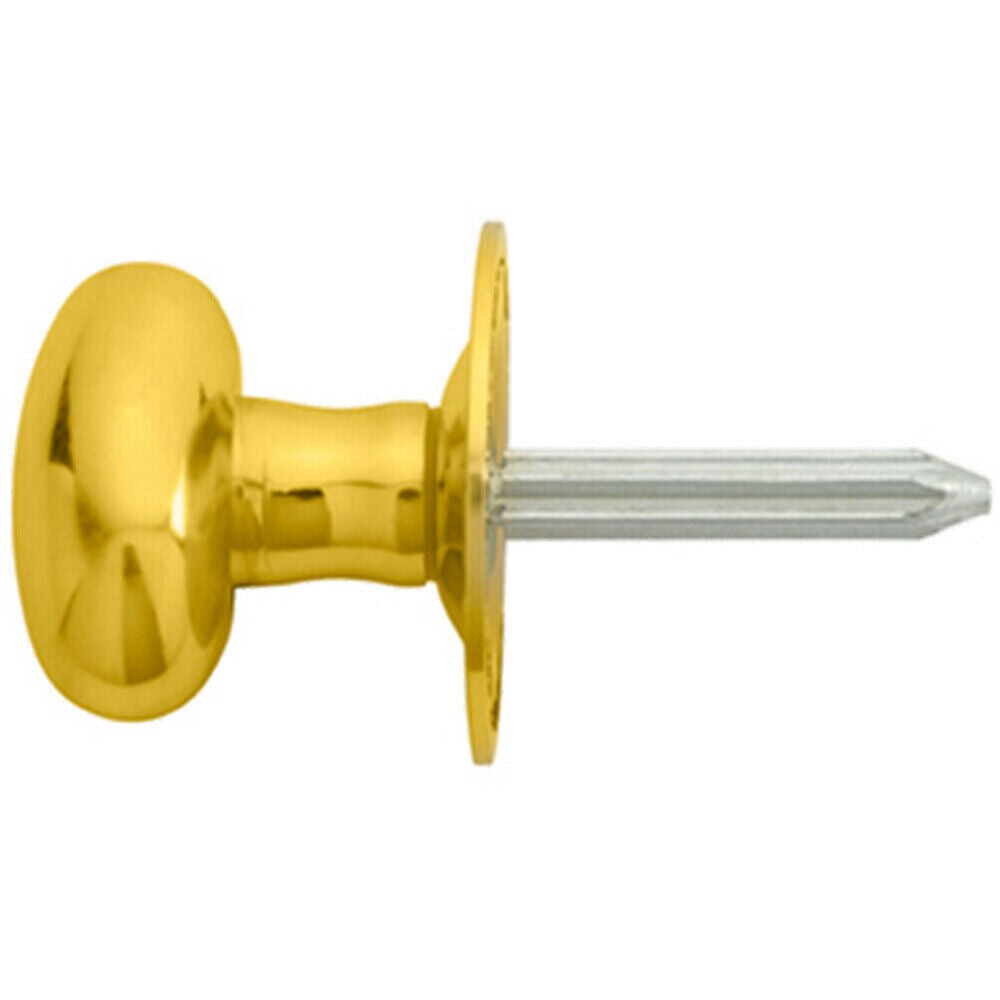 Loops Oval Rack Bolt Thumbturn Lock Steel Spline Spindle 36mm Rose Polished Brass in Metallics
