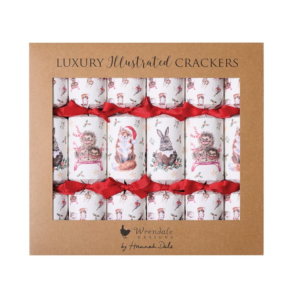 image 1 of Wrendale Designs Winter Wonderland Set of 6 Animal Christmas Crackers