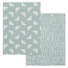 Walton & Co Moss Bee Tea Towel Set of 2