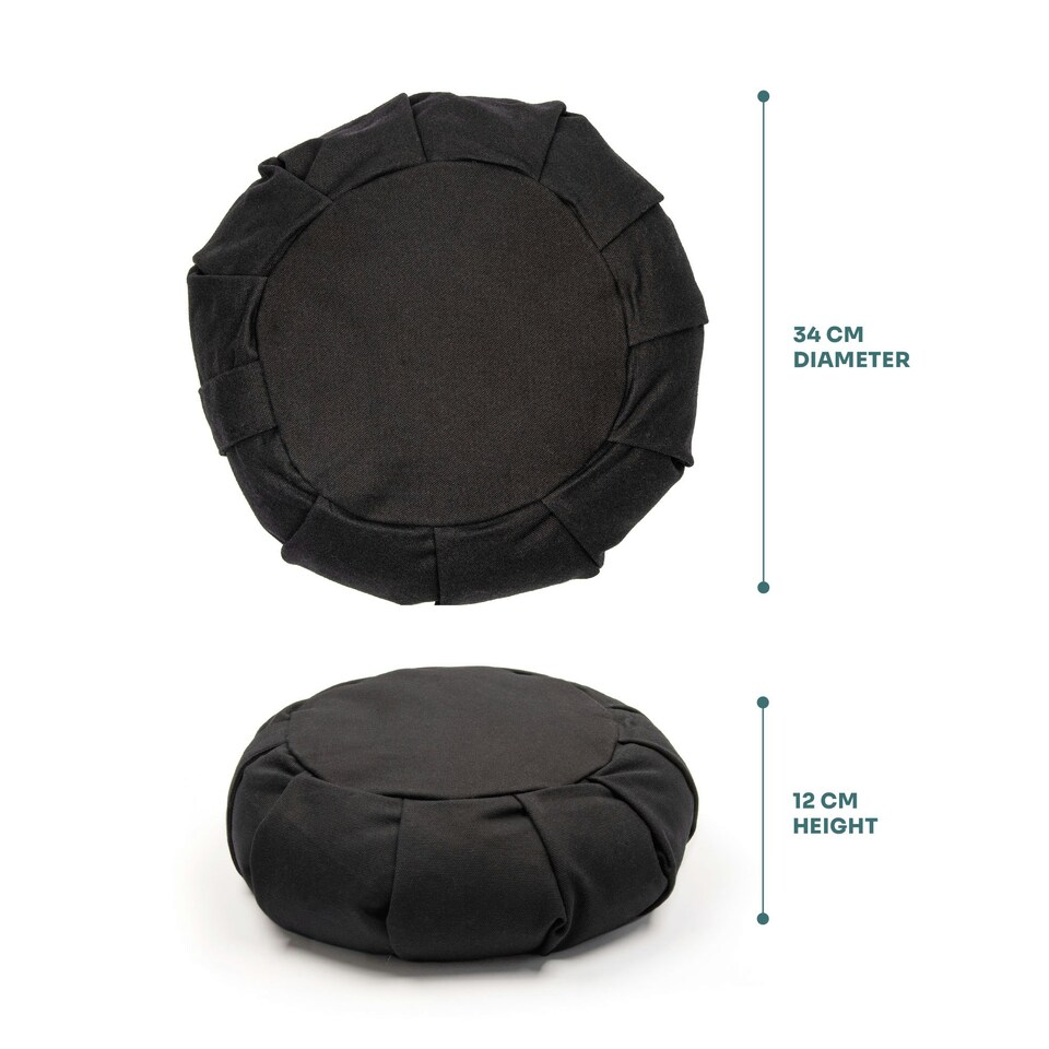 image 1 of Myga Black Zafu Yoga Meditation Cushion