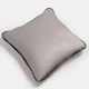 image 5 of OHS 2 x Matte Velvet Piped Edge Cushion Covers, 45x45cm - Grey
