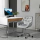 image 2 of Vinsetto Velvet Home Office Chair Desk Chair with Adjustable Height, Grey