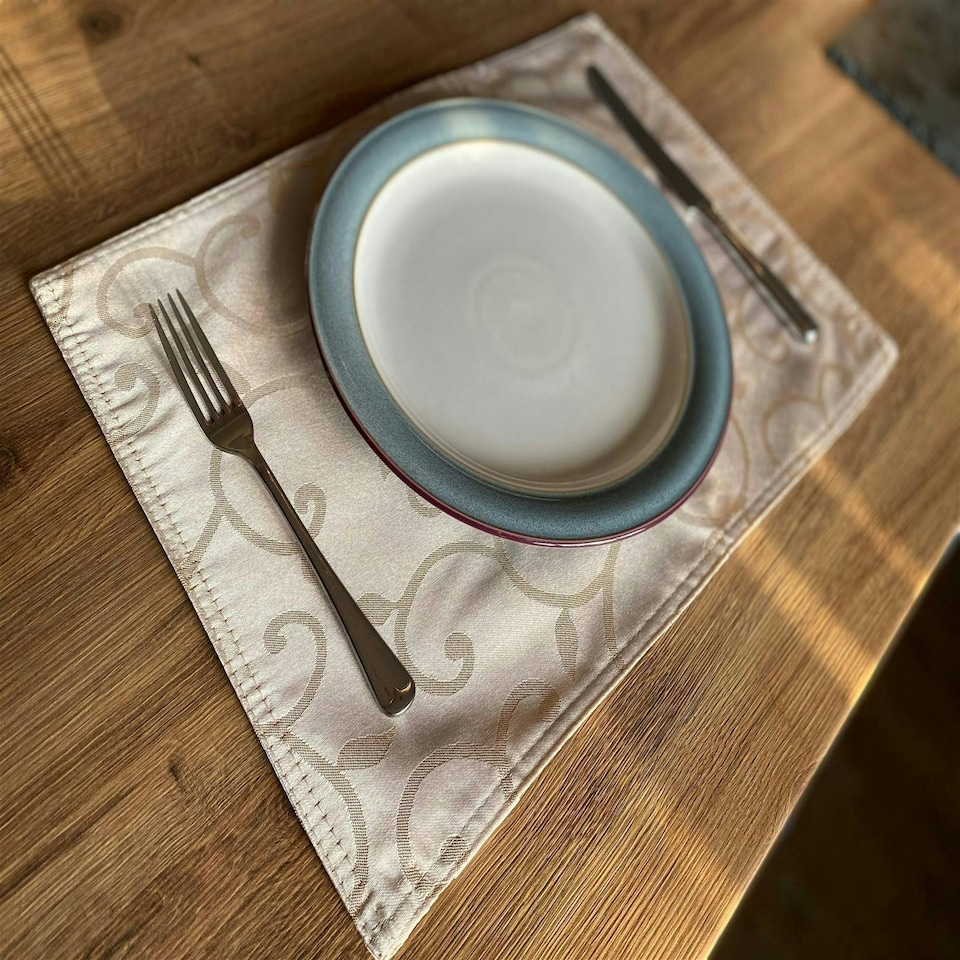 image 1 of Alexis 2 Pack of Placemats - Cream - 33x48cm