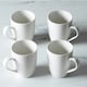 image 3 of Carnaby White Porcelain Mugs Set of 4 Ceramic Coffee & Tea Kitchen Mug Gift Sets | White | 4