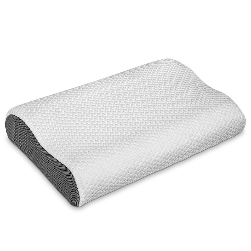 image 1 of Aamira Orthopaedic Memory Foam Pillow Cervical Neck Support for All Sleepers | White | White | Standard | 1