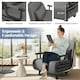 image 8 of COSTWAY 3-in-1 Convertible Sofa Bed Sleeper Chair Dark Grey Grey