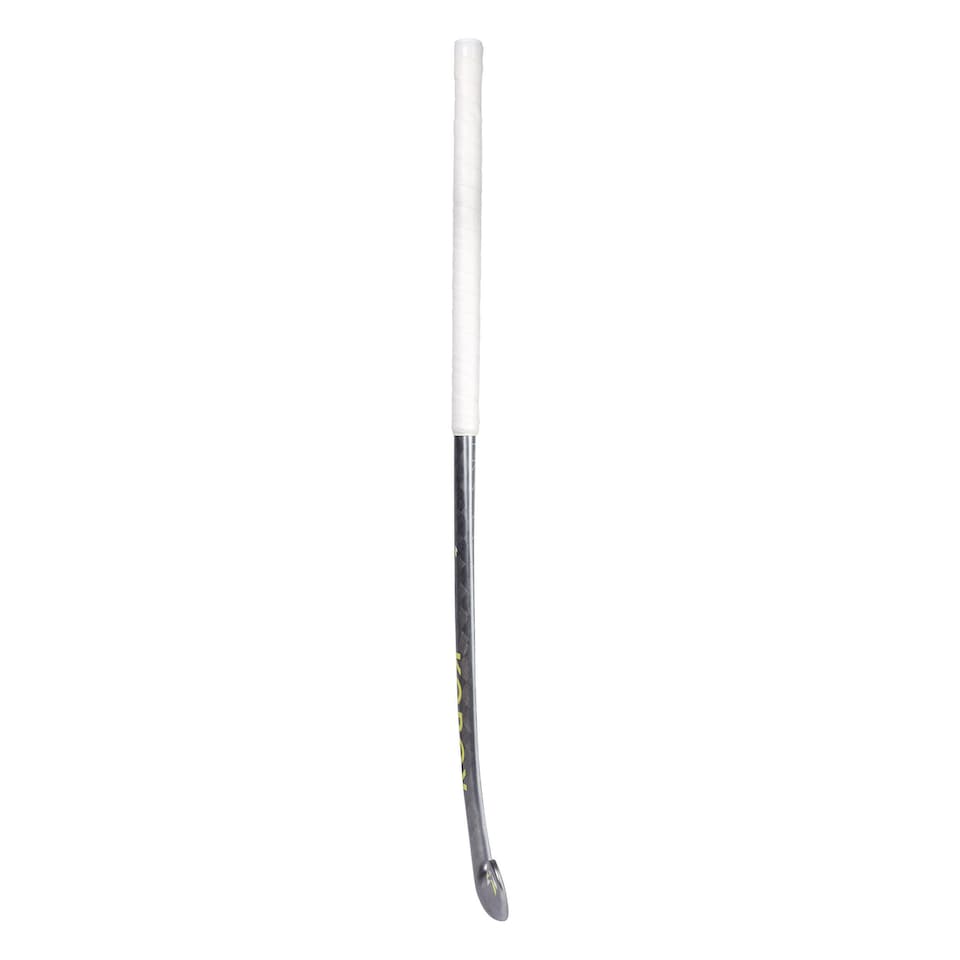 image 1 of Decathlon Adult Advanced 95% Carbon Low Bow Field Hockey Stick FH995 - Grey/Yellow