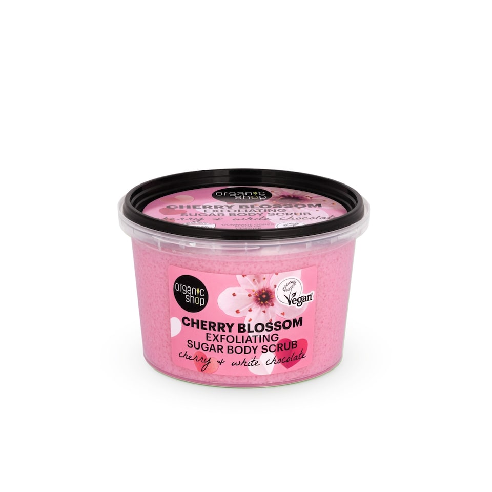image 1 of Organic Shop Cherry Blossom Sugar Body Scrub 250ml