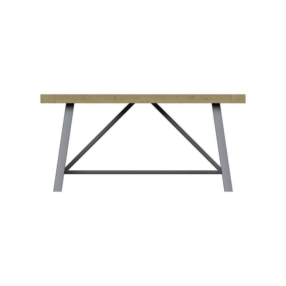 image 1 of Lowry 1.6m Dining Table Driftwood Lacquered Solid Reclaimed Pine Brown