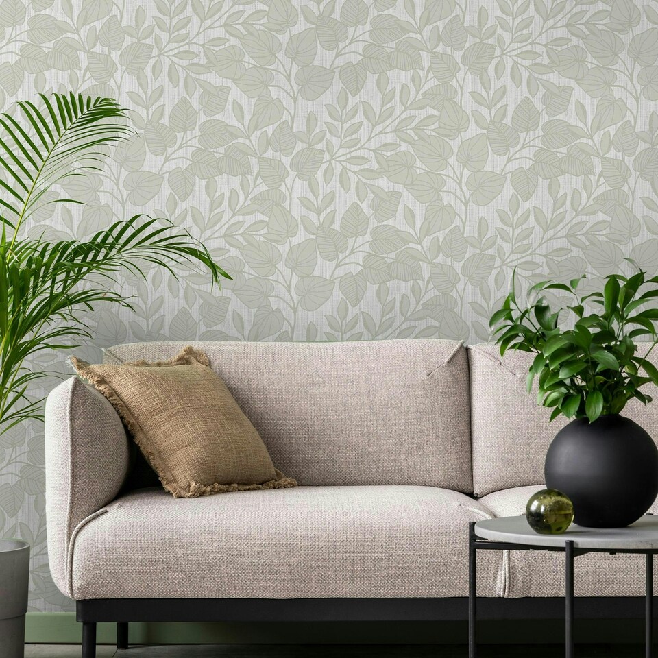 image 1 of Superfresco Linden Leaf Trail Sage Wallpaper Green | Sage
