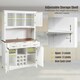 image 6 of COSTWAY Kitchen Storage Cabinet Buffet Cupboard Sideboard White