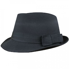 Pack of 2 Black Trilby Hat 58cm Black | One Size