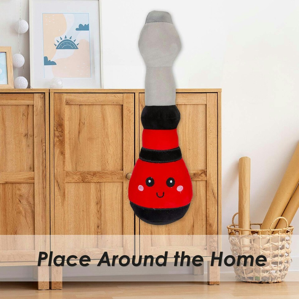 image 1 of Screwdriver Soft Toy Cute Plushie Huggable Cuddly Stuffed Toy 27cm Red