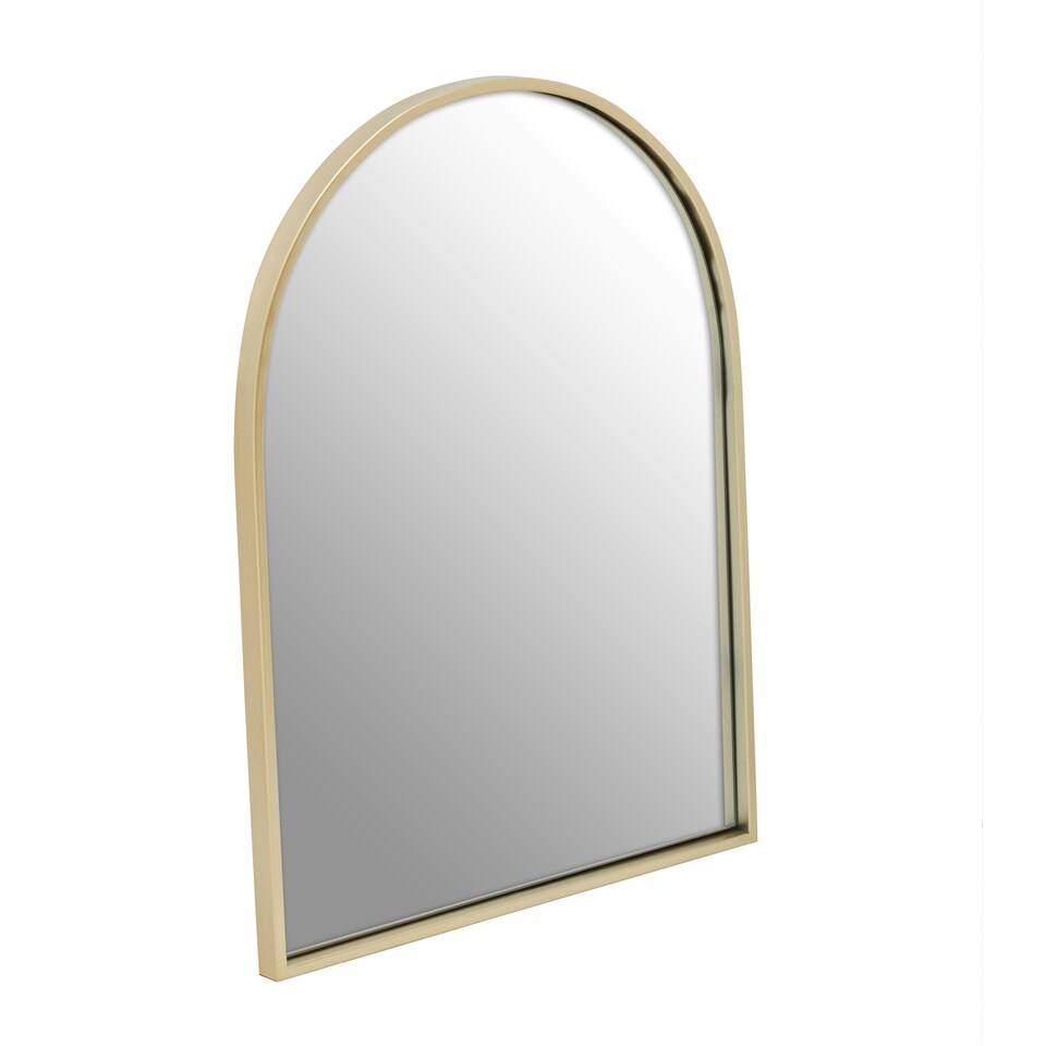 image 1 of Trento Gold Finish Arched Wall Mirror Gold
