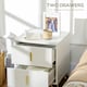 image 5 of HOMCOM 2 Drawer Dresser, Chest of Drawers Storage Cabinet, White