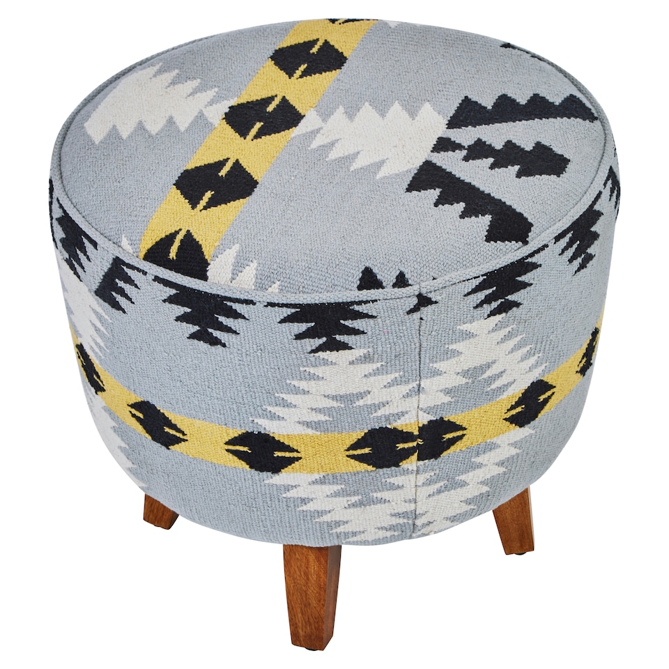 image 1 of Interiors by Premier Cefena Round Footstool