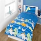 image 2 of Dinosaur Polycotton Kids Duvet Cover Set with Pillowcase Blue | Single