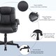 image 3 of HOMCOM Swivel Executive Office Chair Mid Back PU Leather Chair w/ Arm, Black