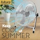 image 9 of Futura 16 Inch Chrome Floor Fan - 3 Speed Adjustable | Chrome | Polished Chrome | 16 inch | 1