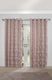 image 2 of Meadows Lined Eyelet Jacquard Curtains 116cm x 183cm Blush Pink | Pink | Pink