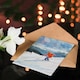 image 4 of Winter Sport Snow Ski Skiing Alps Watercolour Birthday Card
