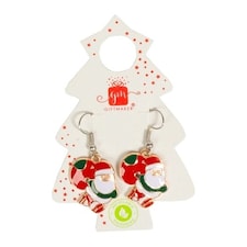 Novelty Christmas Santa Claus Hook Earrings