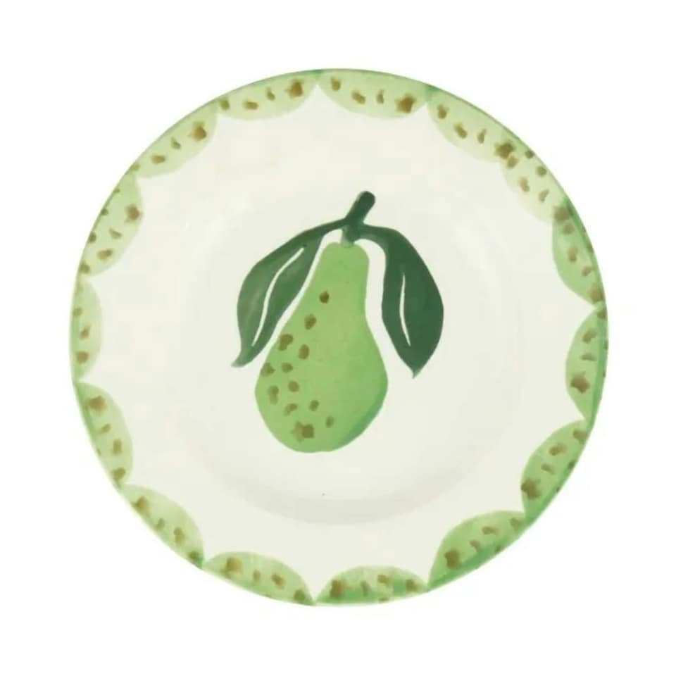 image 1 of Side Plate: 1 x 16cm Emma Bridgewater Pears Plate, Ceramic White