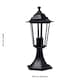 image 4 of Cumbria - Black with Clear Six Sided IP44 Outdoor 41cm Pedestal Light