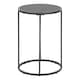 image 2 of Seaford Black Metal Small Round Side Table with Black Top