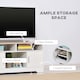 image 3 of HOMCOM Home Office 42" TV Stand Storage Unit w/ Cabinets Shelves Living Room