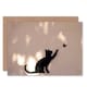 image 1 of Cat Lover Kitten Playing with Butterfly Street Graffiti Greeting Card